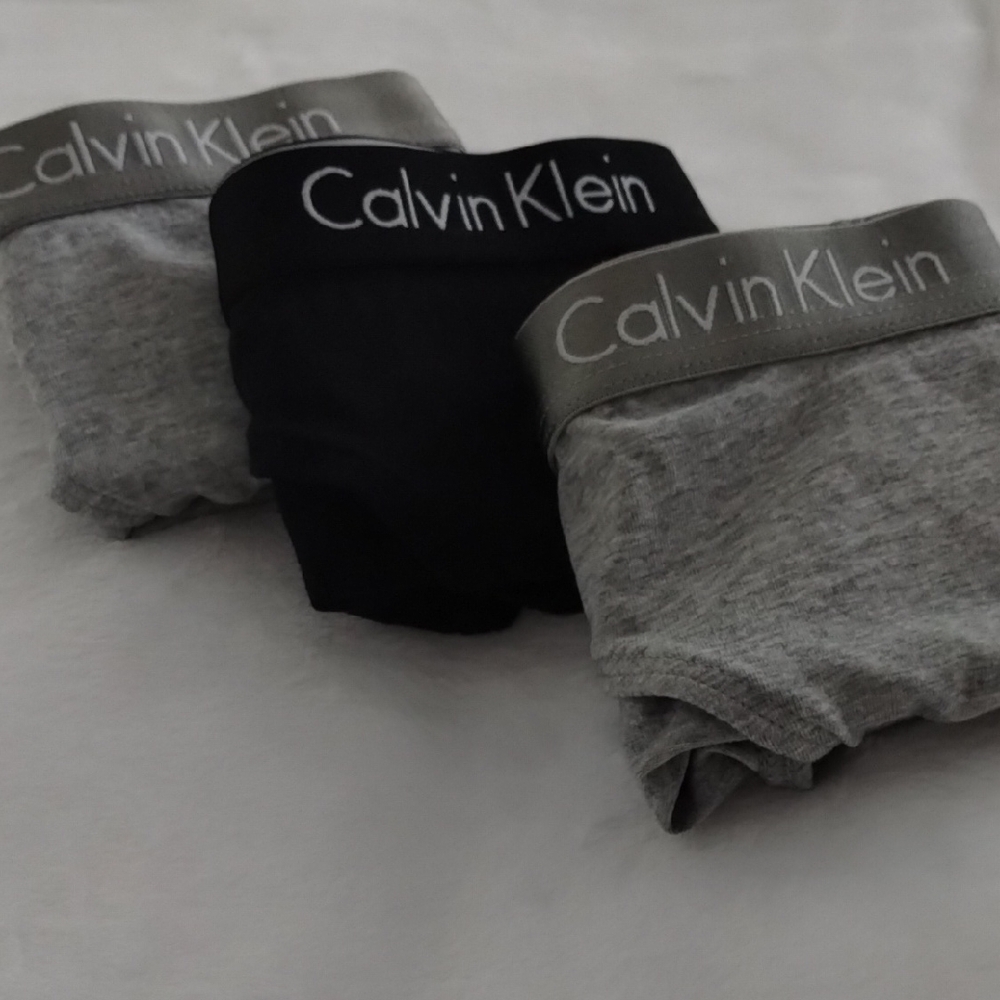 Calvin Klein NWOT 3pc Black and Gray Cotton Brief Underwear